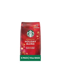 Buy Starbucks Ground Coffee, Holiday Blend Medium Roast Coffee, 100% Arabica, Limited Edition Holiday Coffee, 6 Bags (10 Oz Each) in UAE