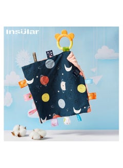 اشتري Baby Appease Towel Soothing Security Blanket With Colorful Tags في الامارات