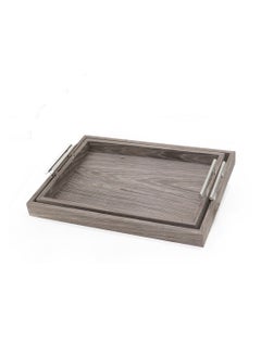 Buy A set of rectangular serving trays with a distinctive design, consisting of two pieces in Saudi Arabia