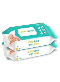 Buy Baby Wet Wipes Enriched With Aloe Vera And Jojoba Oil (80Pcs Pack Of 2) in Saudi Arabia
