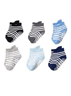 Buy Baby Non Slip Socks 6 pcs Baby Protection Ankle Non Slip Socks-Socks for Boys and Girls in UAE
