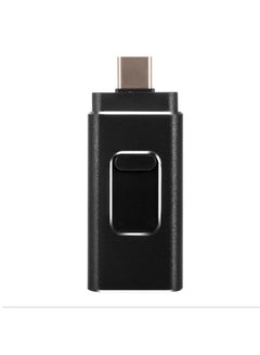 Buy 32GB USB Flash Drive, Shock Proof 3-in-1 External USB Flash Drive, Safe And Stable USB Memory Stick, Convenient And Fast Metal Body Flash Drive, Black Color (Type-C Interface + apple Head + USB) in Saudi Arabia