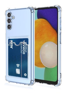 اشتري Samsung Galaxy A35 Clear Case with Card Slot Soft TPU Bumper Slim Protective Cover with Card Holder Cute Card Holder Slim Fit Protective Phone Cover - Clear في مصر