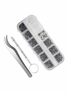 Buy Sunglasses Eyeglasses Repair Kit, 1100 Pcs Tiny Stainless Steel Screws and 5 Pairs Nose Pads with Micro Screwdriver Tweezer for Watch Clock Spectacle Eyewear Repair in UAE