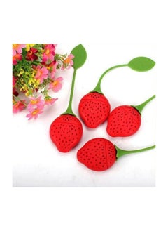 Buy strawberry shape silicone tea strainer multicolor in Egypt