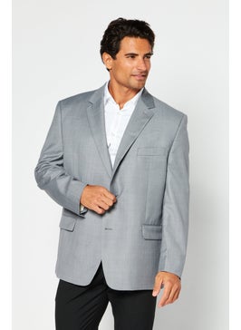 اشتري Men Classic Fit Heather Suit Jacket, Light Grey في الامارات