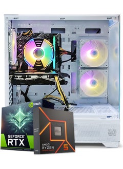 Buy Gaming PC, AMD Ryzen 5-5500, RTX 3050 , 16GB RAM, 1TB SSD, Air Cooler 120MM, 650 PSU , Window 11 Pro, White Case in UAE