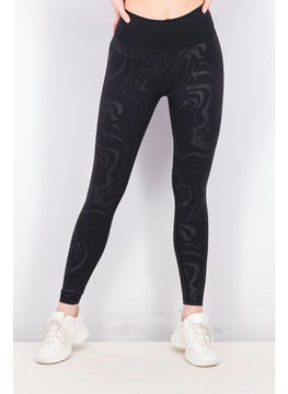 Buy Women Printed Long Tight, Black in UAE