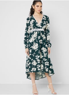 Buy Surplice Neck Printed Dress in UAE