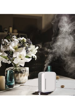 اشتري Scent Air Machine for Home, Waterless Essential Oil Diffuser with Smart Cold Air Technology, Bluetooth & WiFi Aromatherapy Diffuser with Nebulizing Technology for Large Room, Spa, Office(White) في الامارات