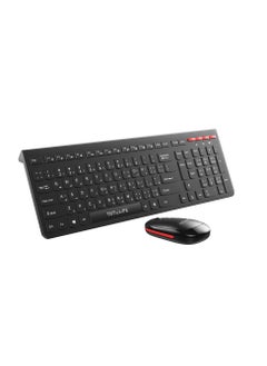 اشتري Wireless Keyboard + Mouse Set 2.4GHz - Red/Black في الامارات