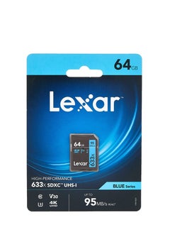 Buy Lexar Professional 633X Sdhc/Sdxc Uhs-I Memory Card 95Mbps, 64GB Capacity in UAE