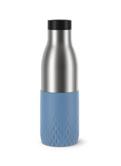 Buy Bludrop Thermal Stainless Steel Bottle Blue/Grey/Black 0.5 Litre in UAE