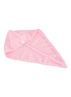 Buy Bathroom Super Absorbent Quick-Drying Microfiber Bath Towel Hair Dry Cap Salon Towel Pink in Egypt