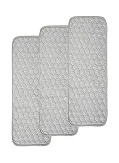 اشتري Goolsky  Quilted Thicker Waterproof Changing Pad Liners, 3 Count (Gray) في الامارات