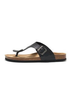 Buy Casual Cork Footbed Support Sandals-Black in Saudi Arabia