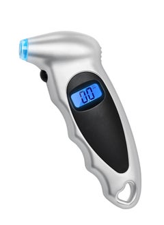 Buy Digital Tire Pressure Gauge, 150PSI 4 Setting for Cars, Trucks and Bicycles, Backlit LCD and Anti-Skid Grip for Easy and Accurate Reading(Silver) in Saudi Arabia