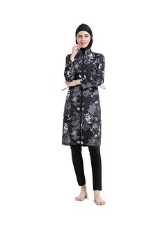 Buy Leisure Islamic Women Zipper Closure Long Sleeve Burkini Set in Saudi Arabia