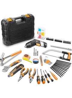 Buy Tools Set Box 139 Pieces with Rechargeable Electric Screwdriver Set ＆ Hand Tools & Sturdy Storage Case, DIY tools box Kits for Garden Office House Household Repair in UAE