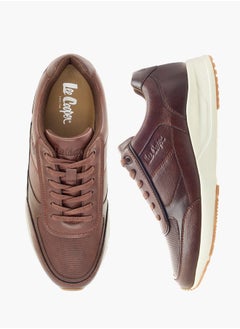 Buy Mens Solid Lace-Up Low Ankle Sneakers in UAE