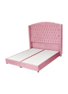 Buy Arwad | Velvet Bed Frame - Dark Pink in Saudi Arabia