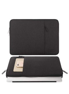 Buy Laptop Bag Tablet Sleeve Case Compatible with iPad Surface Polyester Vertical Pocket for MacBook Notebook Computer Repellent Protective Black in Saudi Arabia