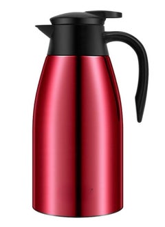 Buy Stainless Steel Thermal Flask with Rotating Lid Insulated Hot Water Pot for Coffee, Hot Water, Tea Hot and Cold Water Pot for Home, Office, Travel, Party 2L - Random Color in Egypt