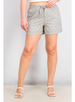 اشتري Women Printed Drawstring Basic Shorts, Thyme في السعودية