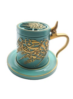 Buy Incense Burner or Oud Burner Ceramic Mug Shaped Mabkhara Light Green in Saudi Arabia