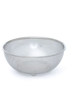 Buy Stainless Steel Mesh Colander Kitchen Fine Mesh Strainer Bowl Straining Screen Basket Drainer Rice Washing Bowl Colander 22 cm in Saudi Arabia