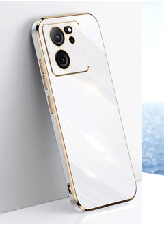 اشتري Back Case Cover for Xiaomi 13T/Xiaomi 13T Pro 5G Back Cover | Gold Electroplating Chrome | Raised Edges | Super Soft-Touch | Bumper Back Case for Xiaomi 13T/Xiaomi 13T Pro 5G في السعودية