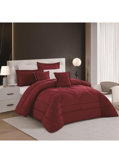 Buy Duvet Cover Set 8 Pieces Comforter Set with Bed Skirt Quilt Cover Fitted Sheet Pillow Cover Comforter 220X240 cm King Size Mattress in UAE