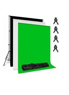 Buy Backdrop Stand Kit with 3pcs Backdrops Photography Backdrop Support System Adjustable Photo Background Screen Stand in UAE