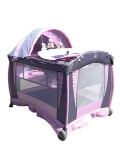 Buy Baby Playpen Two Layers With Toys 27-991LG-Pink in Saudi Arabia