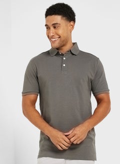 Buy Mens Short Sleeve Polo Button Up Shirt in Saudi Arabia