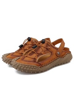 اشتري Men's Baotou Casual Beach Sandals Mesh Breathable Soft Sole Summer Outdoor Hollow-out Traceway Skin Cool في السعودية