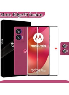 Buy 2in1 Screen Protector for Motorola Edge 50 Fusion 5G, Clear Camera Glass Film in Saudi Arabia