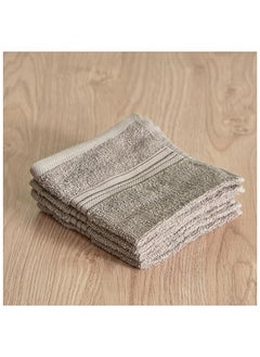 Buy Essential 4-Piece Carded Face Towel Set 30 x 30 cm in UAE