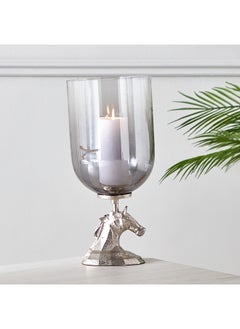 اشتري Astro Aluminium Horse Candleholder with Glass Votive 16 x 34 x 16 cm في الامارات