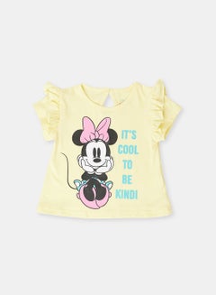 Buy Baby Girls Minnie Mouse Print T-Shirt in Saudi Arabia