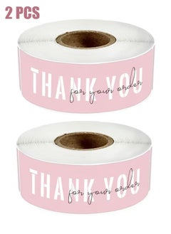 Buy Thank You for Your Order Stickers, Pink Thank You Stickers Small Business, Eye-catching Design, Packaging for Small Business, Order, Decoration, Gifts, 2 Roll with 240 Labels (Pink) in UAE