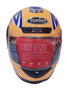 Buy An imported motorcycle helmet, full face safety, with a removable waterproof neck cover for protection from cold, dust and rain in Egypt