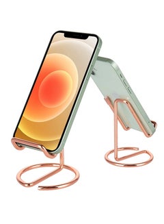 Buy Cell Mobile Phone Stand Holder for Desk, Cute Metal Gold Cell Phone Stand Holder for Table Desk Accessories, Compatible with All Mobile Phones, iPhone, Switch, iPad in Saudi Arabia