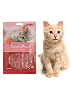 Buy Bonito Flavor Natural Liquid Snack For Cats 6X15g in UAE