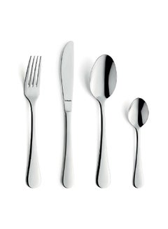Buy 24-Piece Microwave Safe Premium Stainless Steel Elara Cutlery Set Silver 6 x 15.2 x 25.2 cm 125000B326C86 in Saudi Arabia