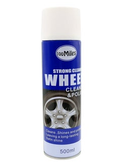 اشتري 100 Miles Car Wheel Cleaner and Polish 500ml - High-Performance Formula for Ultimate Shine and Protection في السعودية