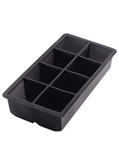 اشتري 8 Big Cube Giant Jumbo Large Silicone Ice Cube Square Tray Mold Mould Black في الامارات