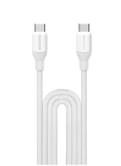 Buy Momax Flow 100W USB-C to USB-C 3m Braided Cable, Fast Charging, and Data Transfer, White in Saudi Arabia