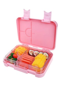 اشتري Children's Bento Lunch Box with 6 Compartments - Leak Proof Lunch Box for Boys, Girls, BPA-Free, Microwave Dishwasher Safe, Lunch Box for School (Pink) في الامارات