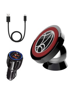 Buy Car Holder base small and can be rotated 360 degrees With car charger and Micro USB cable in Saudi Arabia